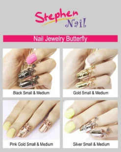 Stephen Nail Jewelry Butterfly (Small Pink Gold)