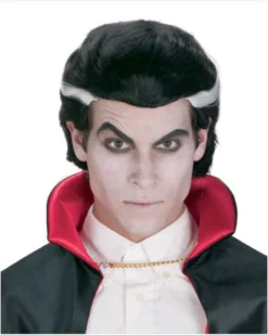 Costume Wigs Classic Vampire | Black/White Halloween Wig By Wicked Wigs