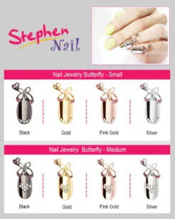 Stephen Nail Jewelry Butterfly (Small Black)