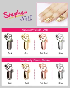 Stephen Nail Jewelry Clover (Medium-Pink Gold)