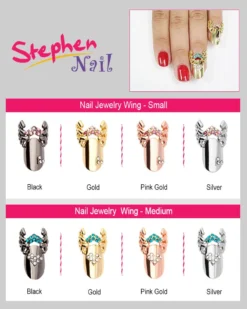 Stephen Nail Jewelry Wing (Medium-Black)