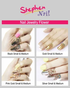 Stephen Nail Jewelry Flower (Small-Pink Gold)