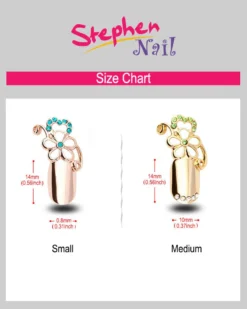 Stephen Nail Jewelry Flower (Small-Pink Gold)