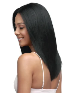 Wigs For Black Women Natural Straight 18 | Lace Front Remy Human Hair Wig By Bobbi Boss