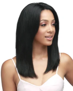 Wigs For Black Women Natural Straight 18 | Lace Front Remy Human Hair Wig By Bobbi Boss