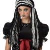 California Costume Wigs Tragedy Ann Black/White Halloween Wig By California Costumes