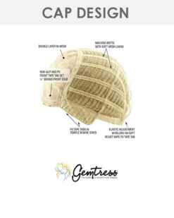 Camellia | Monofilament Synthetic Wig By Gemtress Wigs For Women