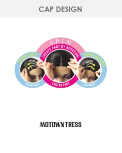 Wigs For Black Women HPL Spin70 | Lace Part Remy Human Hair Wig By Motown Tress