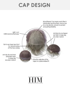 Classic | Average/Large Men's Lace Front & Monofilament Synthetic Wig By HIM