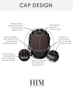 Reserved | Average/Large Men's Lace Front & Monofilament Crown Synthetic Wig By HIM Wigs For Men