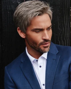 Reserved | Average/Large Men's Lace Front & Monofilament Crown Synthetic Wig By HIM Wigs For Men