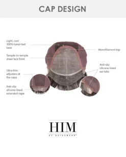 Gallant | Average/Large Men's Lace Front & Monofilament Synthetic Wig By HIM