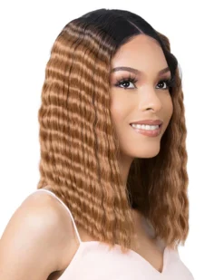 Wigs For Black Women HD Lace Crimped Hair-1 | Lace Front & Lace Part Synthetic Wig By It's A Wig