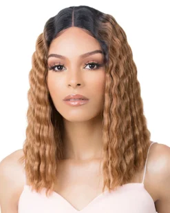 Wigs For Black Women HD Lace Crimped Hair-1 | Lace Front & Lace Part Synthetic Wig By It's A Wig