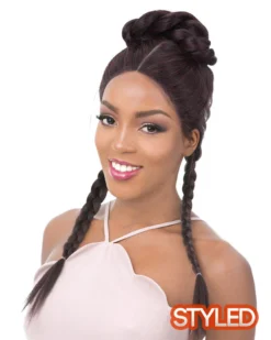 Vixen X Yaki Straight | Lace Front Human Hair Blend Wig By It's A Wig