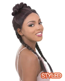 Vixen X Yaki Straight | Lace Front Human Hair Blend Wig By It's A Wig