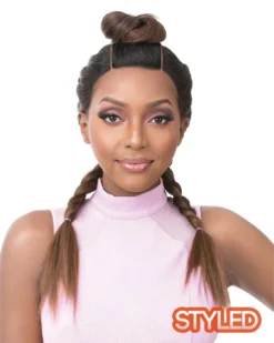 Wigs For Black Women Vixen Y Yaki Straight | Lace Front Human Hair Blend Wig By It's A Wig