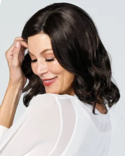 Top Coverage Wavy 12 Inch | Lace Front & Monofilament Synthetic Hair Toppers By Jon Renau 8~12 Inch