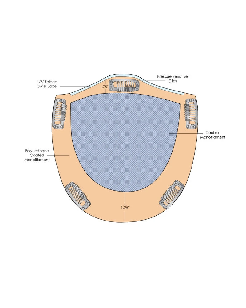 Top Form 18 Inch | Monofilament Remy Human Hair Toppers By Jon Renau Wiglets 10 Top Form 18 Inch | Monofilament Remy Human Hair Toppers By Jon Renau Wiglets