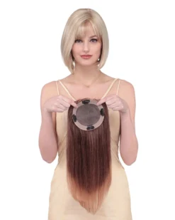Toppiece 4002 | Monofilament Human Hair Wiglets By Louis Ferre