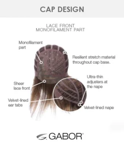 Sheer Style-Large | Lace Front & Monofilament Synthetic Wig By Gabor