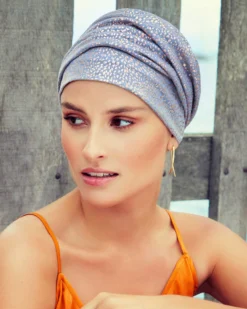 Best Wig Outlet Zoya V Turban - Glitter Print Headwear