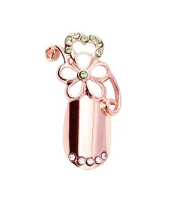Stephen Nail Jewelry Flower (Medium-Pink Gold)