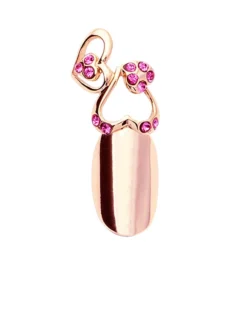 Stephen Nail Jewelry Twin Hearts (Medium-Pink Gold)