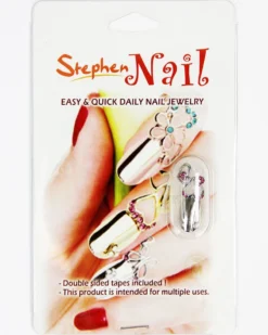 Stephen Nail Jewelry Twin Hearts (Medium-Silver)