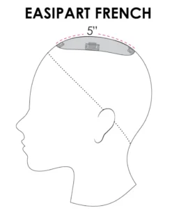 EasiPart French 18 Inch | Monofilament Remy Human Hair Toppers By Jon Renau Wiglets