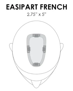 8~12 Inch EasiPart French 8 Inch (Exclusive) | Monofilament Remy Human Hair Toppers By Jon Renau